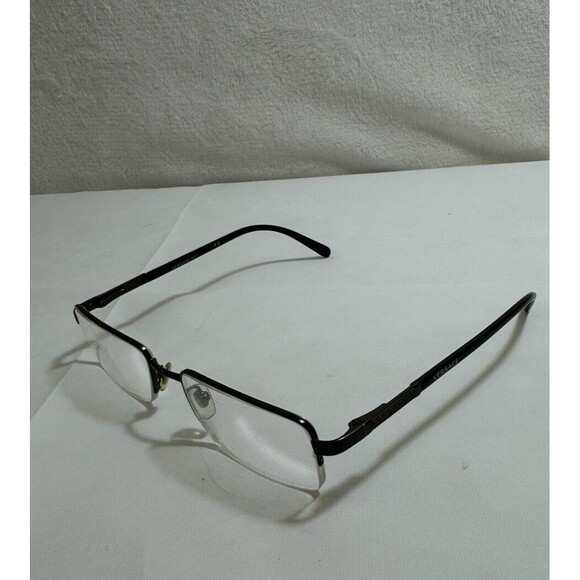Versace Silver Black Rectangular Half Rim Eyeglasses Frame MOD 1106 50 18 135 - Picture 3 of 5